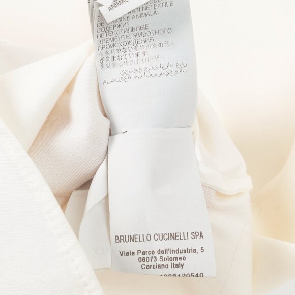 Brunello Cucinelli SS/17 Off-White Cotton Poplin Monili-Collar Shirt - Picture 13 of 13